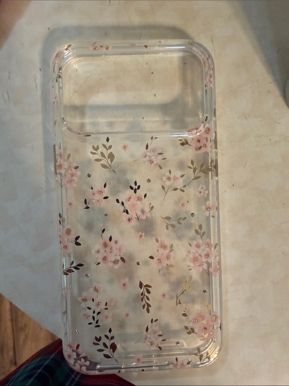 Floral Clear Phone Case - Pink Blossom Design iPhone 17 pro max